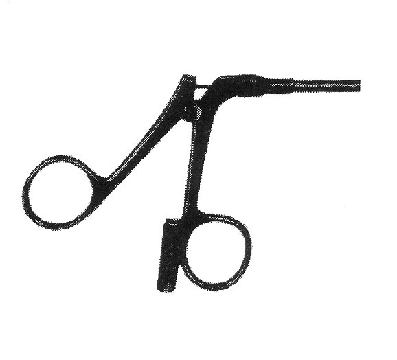 İZOLELİ ENDO  KAVRAMA FORSEPS F MODEL SAP ÇAP: 5MM L:43CM